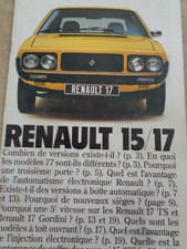 RENAULT 15 / 17 - CATALOGUE -
