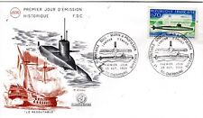 1615+ FDC  ENVELOPPE 1er JOUR SOUS MARIN  LE  REDOUTABLE  CHERBOURG..
