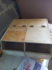 Cage De Transport Oiseaux Ou Autre Animaux 2 Compartiment 