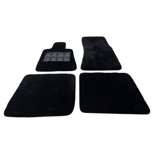 Noir peau mouton sol tapis - noir,