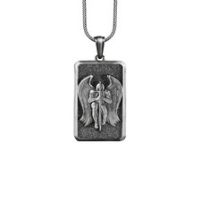 Collier homme en argent sterling Saint Michel, bijoux pendentif religieux...