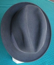 chapeau homme noble et élégant laine feutre gris taille 55  