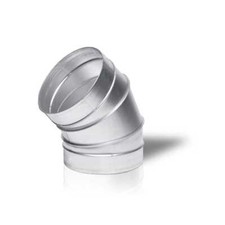 Union en Coude 45º Métal pour Extracteur d'air / Gaine flexible Winflex (160mm)