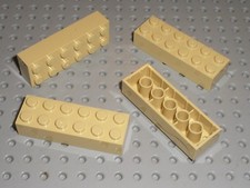 4 x Brique beige LEGO tan brick 2x6 ref 2456 / Set 7194 75140 10181 4867 10215..