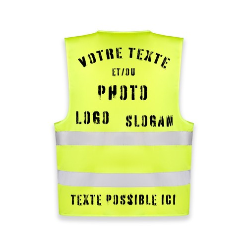Gilet jaune personnalisable - gilet, de