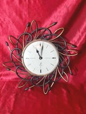  superbe horloge pendule VINTAGE JAZ noir,dore année 50 Lic Ato, Non Testee