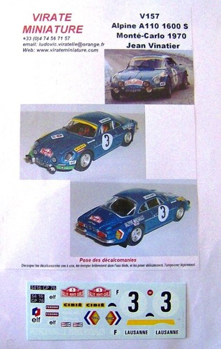 V24 157 alpine a110 - v24/157,