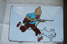 plaque publicitaire tintin