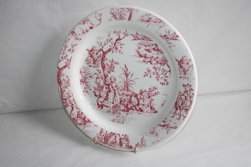 Plat rond faïence gien - rond, de