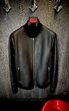 Size« L » 100% Real Sheepskin leather Bomber Fly Jacket  Varsity Destroyer Teddy