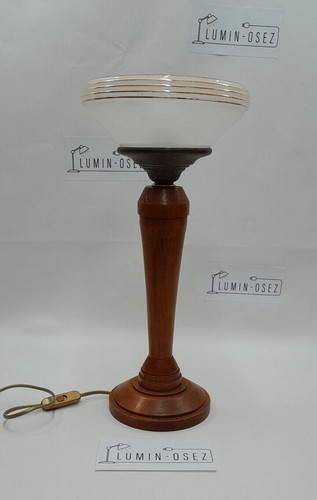 Lampe vintage poser bois - lampe, en
