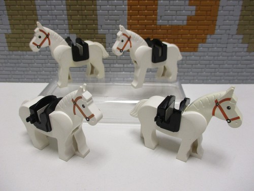 D10 lego chevaux blancs - d10/2), 4x