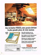 PUBLICITE  1973   VELUX  fenetre de toit pour votre grenier
