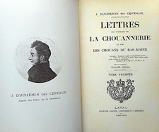 Lettres sur origine de la CHOUANNERIE Chouans bas maine DUCHEMIN DES CEPEAUX 50