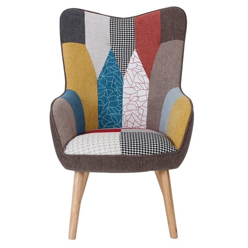 Fauteuil design patchwork - fauteuil,