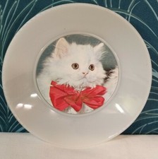 ASSIETTE plastique VINTAGE DECORATIVE Décor Chat ( ref2) 