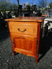  PETIT BUFFET BAS EPOQUE 1980/90 DE STYLE LOUIS 15 EN MERISIER MASSIF
