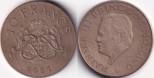 Francs 1981 monaco - 10,