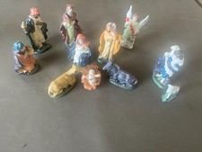 santons napolitain en porcelaine la nativitée les rois mages