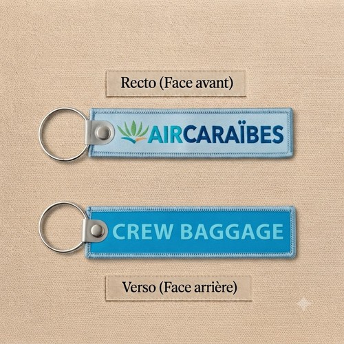 Porte clé brodé avion - clé,