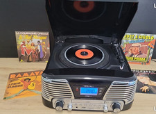 Electrophone BIGBEN TD79 noir métallisé – Radio / CD /Platine tourne disque