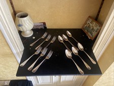 Ménagère en métal argenté CHRISTOFLE 12 éléments modèle Filet ancien