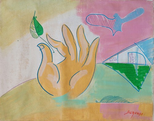 Peinture huile abstraite - à, l'huile