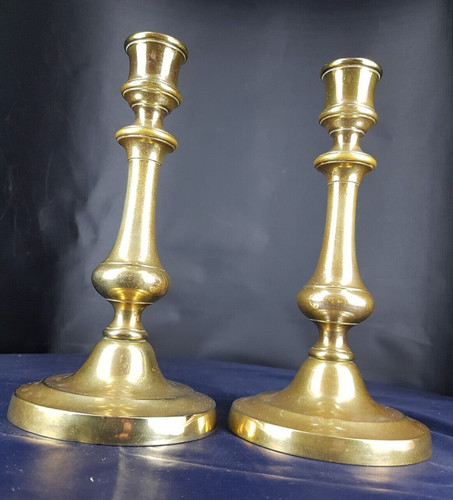 Lot bougeoirs en laiton - de,