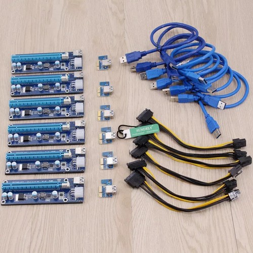 6pcs carte adaptateur pci - carte,