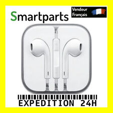 Ecouteurs compatibles iPhone 6S/6/5S/5/5C/4/iPod/iPad Jack 3.5mm Blanc