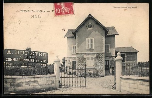 Cpa pontanévaux maison a - maison,