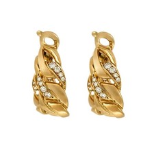 CARTIER - BERGAME - Boucles d'oreilles en or jaune et diamants