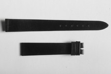 Bracelet montre Universal Genève noir 15 mm vintage (66058)