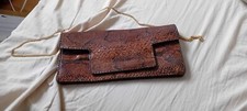 Sac Vintage Peau De Serpent Véritable Avec Chaine