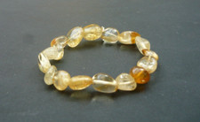 Bracelet de perles Citrine du Brésil, pépites en pierre Naturelle, Sur mesure