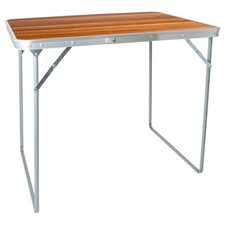 1x Bois 80cm x 60cm Table de Camping Pliante Extérieur Pique-Nique Fête Chevalet