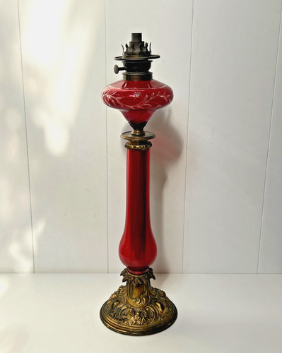 Grande lampe pétrole ancienne - grande,