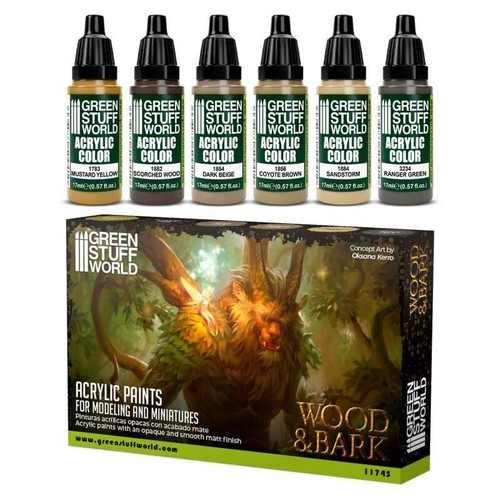 Set peinture bois et - set, écorce