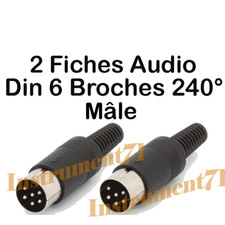 2  Fiches Din 6 Broches Mâle