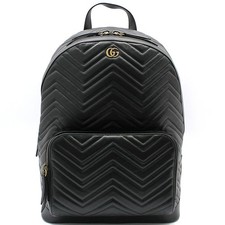 Gucci Sac à dos Marmont matelassé en chevron noir 523405 103645487