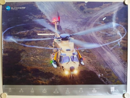 Affiche aviation hélicoptère - aviation,