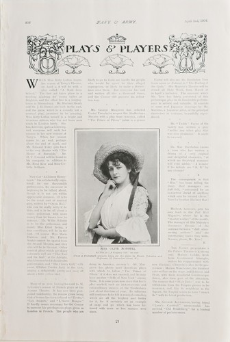 1904 imprimé london - imprimé, théâtre