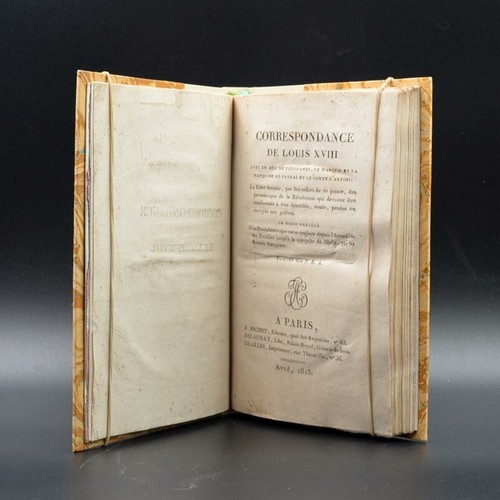 Correspondance louis xviii - correspondance,