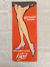 Affiche publicitaire originale et rare pour les bas Vitos illustration années 50