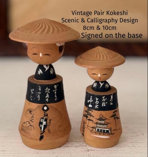 Kokeshi signed kasa - kokeshi,