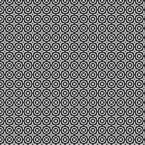 48th noir blanc floral - noir,
