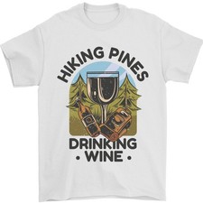 Randonnée Pines Boire Vin Drôle Alcool T-Shirt 100% en Coton