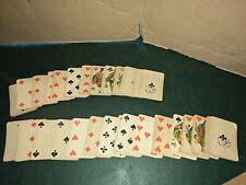 2 Jeux De 52 Mini cartes Ancien Complet B.P GRIMAUD Tampon Fiscal 1890