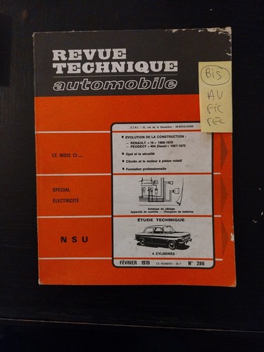 Revue technique nsu 1000 - revue,