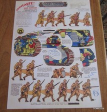 PLANCHE SOLDATS A DECOUPER